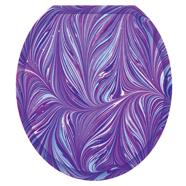 Toilet Tattoos Classic Purple Plumes Toilet Seat Decal & Reviews Wayfair